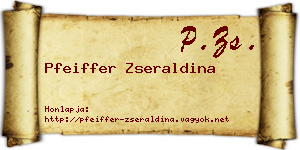Pfeiffer Zseraldina névjegykártya